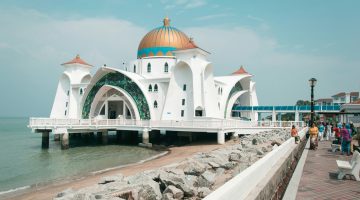 over-water temple in Malaysia