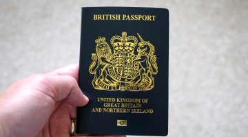 British passport at border control